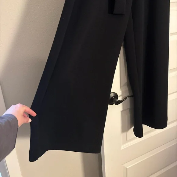 NWT Spanx Tie Front Black Wide Leg Pants - Picture 4 of 5